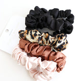 Leopard Mini Scrunchies 5 Pack Set
