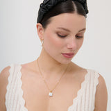 Caroline Ruched Satin Headband in Black