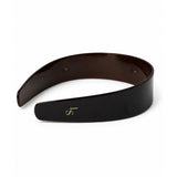 Kendall Glossy Wide Headband in Brown