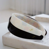 Kendall Glossy Wide Headband in Ivory