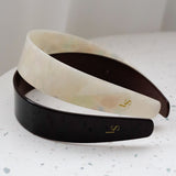 Kendall Glossy Wide Headband in Brown
