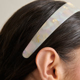 Adina Glossy Resin Headband in Ivory
