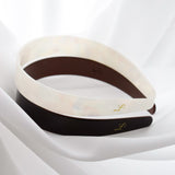 Adina Glossy Resin Headband in Ivory