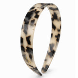 Adina Glossy Resin Headband in Light Tort