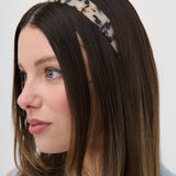 Adina Glossy Resin Headband in Light Tort