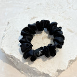 L&S Mini Silk Scrunchie 2pack in Black&Cream