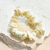 L&S Mini Silk Scrunchie 2pack in Black&Cream