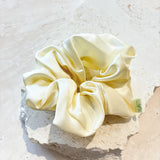 Lustre & Sage Silk Scrunchie in Cream
