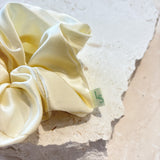 Lustre & Sage Silk Scrunchie in Cream