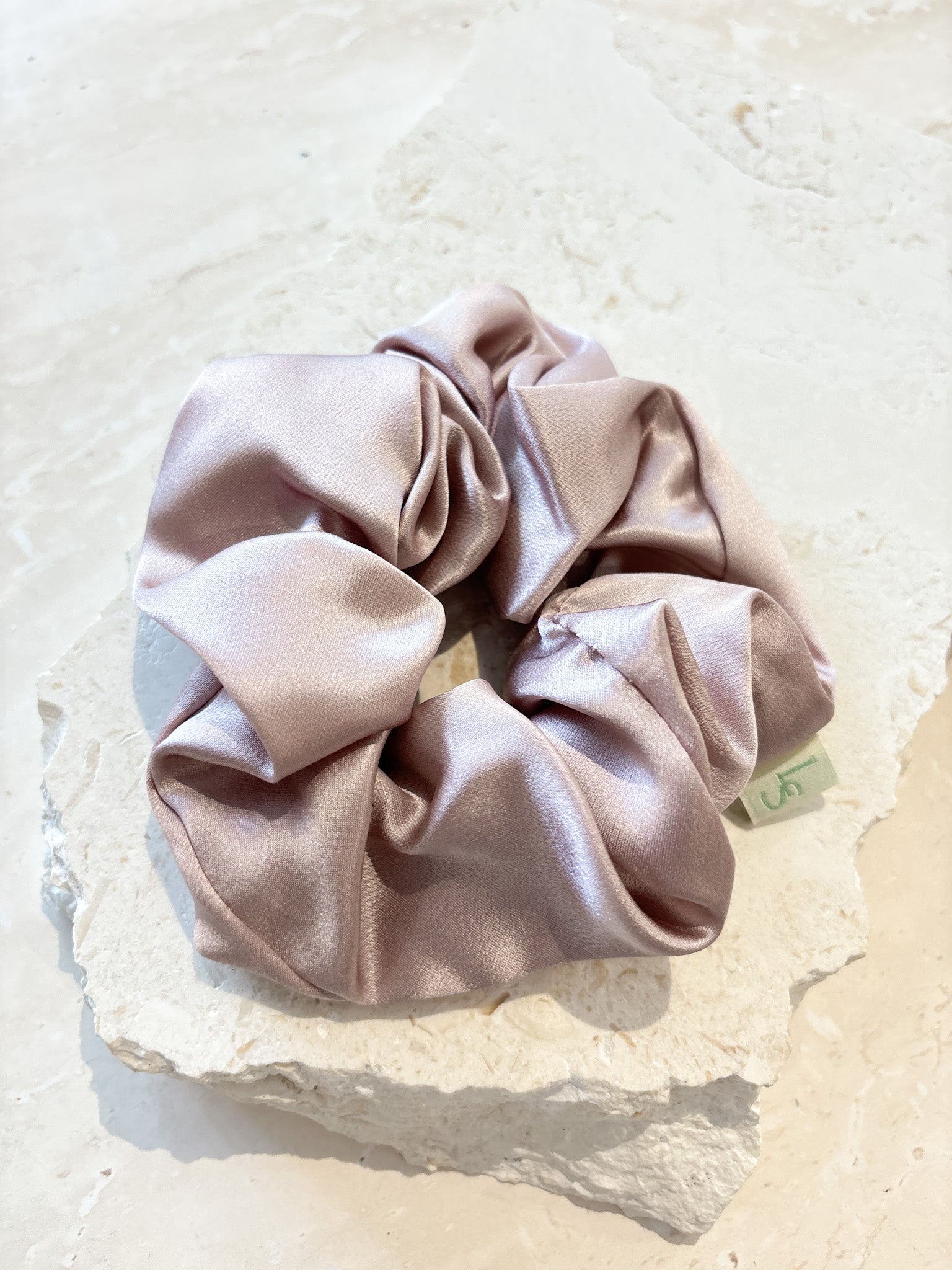 Lustre & Sage Silk Scrunchie in Pink