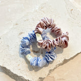 L&S Mini Silk Scrunchie 2pack in Blue&Pink