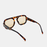 L&S Retro Aviator Sunglasses in Dark Tort
