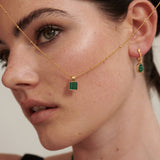 Neysa Stone Charm 18K Gold Plated Necklace