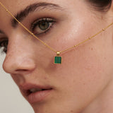 Neysa Stone Charm 18K Gold Plated Necklace