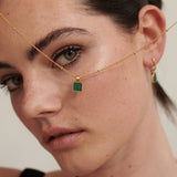 Neysa Stone Charm 18K Gold Plated Necklace