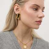 Square Bar Statement Earrings