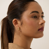Greta 18K Gold Plated Huggie Earrings