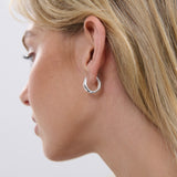 Greta Sterling Silver Plated Huggie Earrings