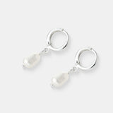 Daphne Sterling Silver Plated Pearl Earrings