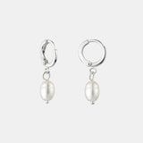 Daphne Sterling Silver Plated Pearl Earrings