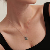 Theta Silver Plated Charm Necklace