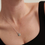 Theta Silver Plated Charm Necklace