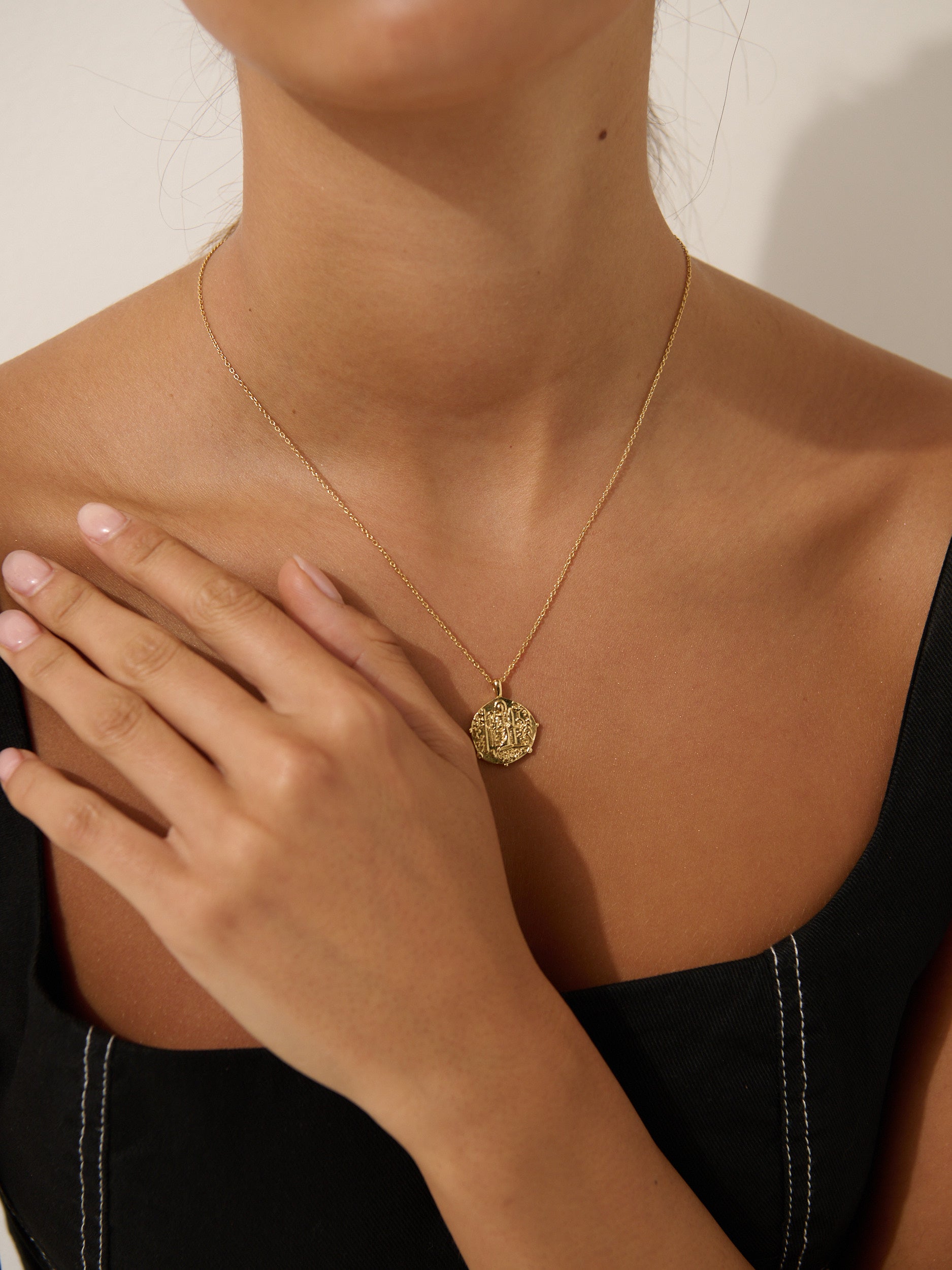 Coin Charm 18K Gold Plated Necklace