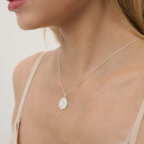 Coin Charm Sterling Silver Plated Necklace