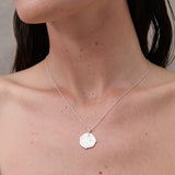 Coin Charm Sterling Silver Plated Necklace