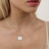 Coin Charm Sterling Silver Plated Necklace