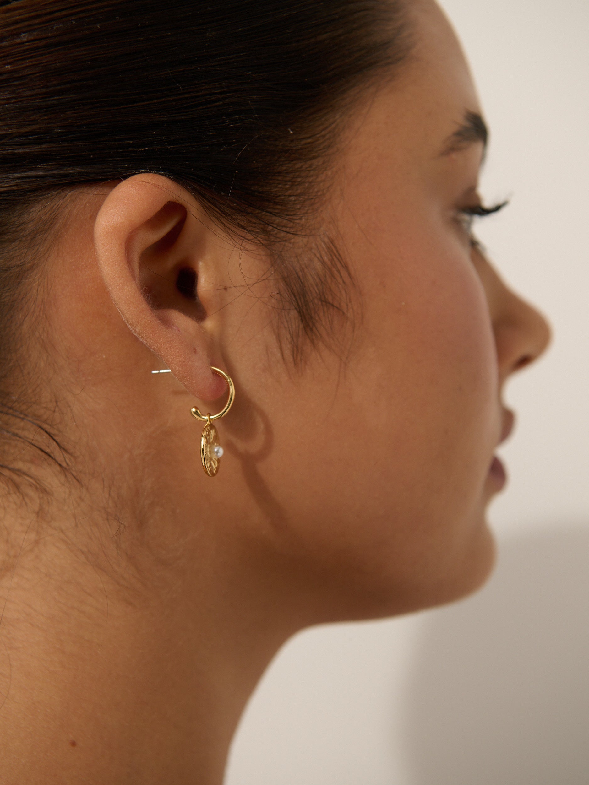 Millia Gold Plated Coin Earring