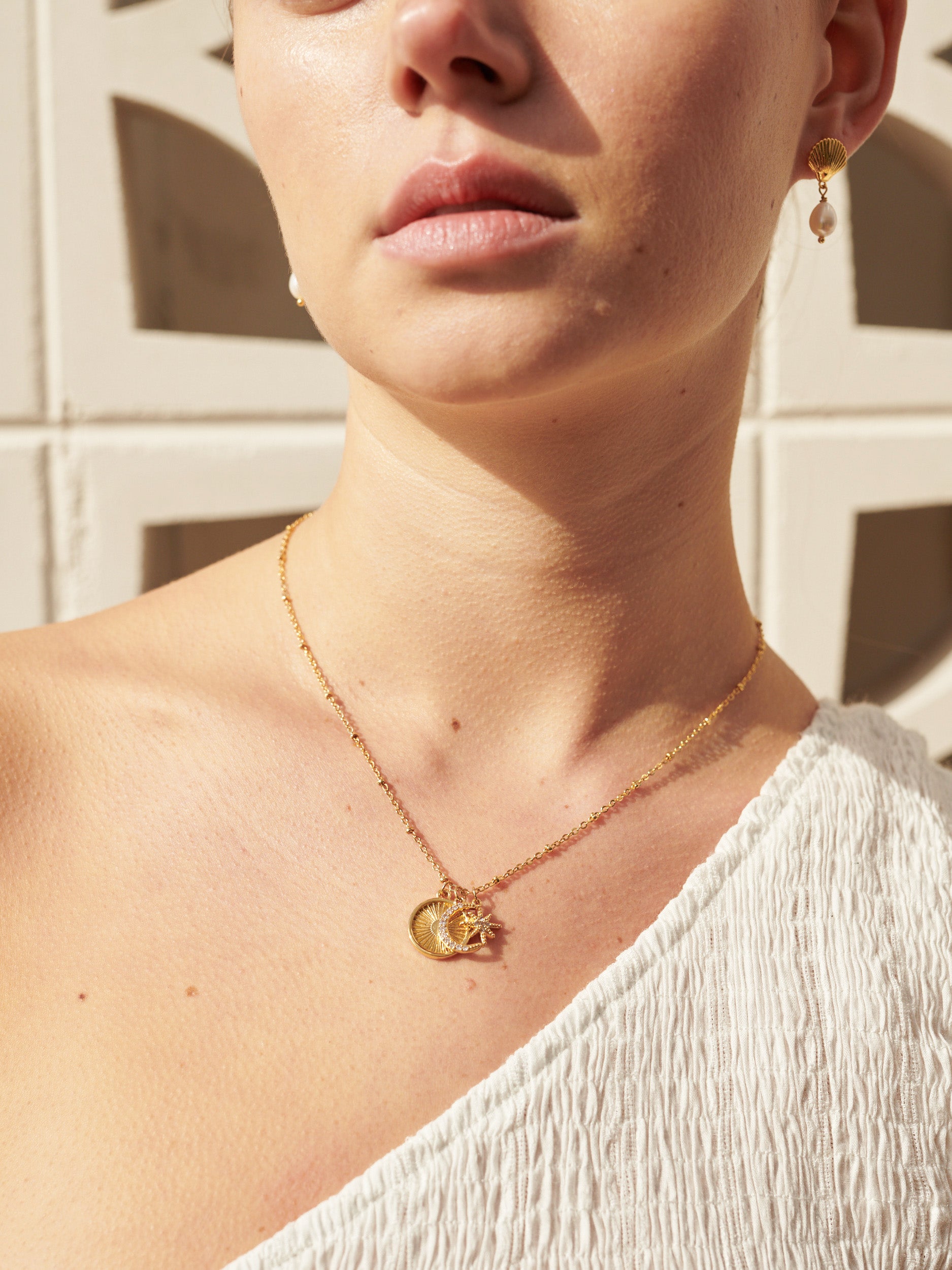 Gala Gold Plated Charm Necklace