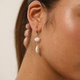 Aura Pearl 18K Gold Plated Earrings