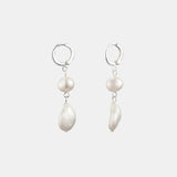 Aura Pearl Sterling Silver Plated Earrings