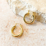Vanya 18K Gold Plated Hoop Earrings