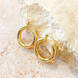 Vanya 18K Gold Plated Hoop Earrings