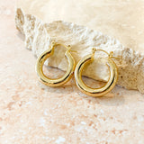 Vanya 18K Gold Plated Hoop Earrings
