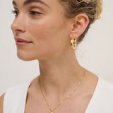 Vanya 18K Gold Plated Hoop Earrings