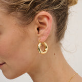 Vanya 18K Gold Plated Hoop Earrings