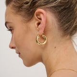 Vanya 18K Gold Plated Hoop Earrings