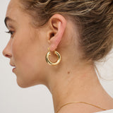 Vanya 18K Gold Plated Hoop Earrings