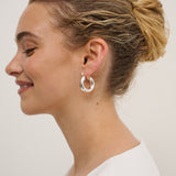 Vanya Sterling Silver Plated Hoop Earrings