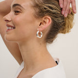 Vanya Sterling Silver Plated Hoop Earrings