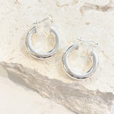Vanya Sterling Silver Plated Hoop Earrings