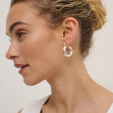 Vanya Sterling Silver Plated Hoop Earrings