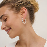 Vanya Sterling Silver Plated Hoop Earrings