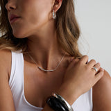 Chrome Rope Sterling Silver Plated Necklace