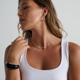 Chrome Rope Sterling Silver Plated Necklace
