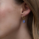 Airin Stone 18K Gold Plated Earrings in Blue