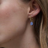 Airin Stone 18K Gold Plated Earrings in Blue